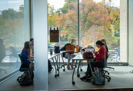 Study group in Arrupe Hall
